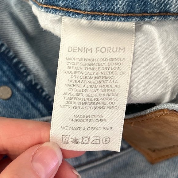 Denim Forum Aristzia The Arlo High Rise Straight Jean Ankle Light Wash | 30 x 28 - Picture 11 of 12